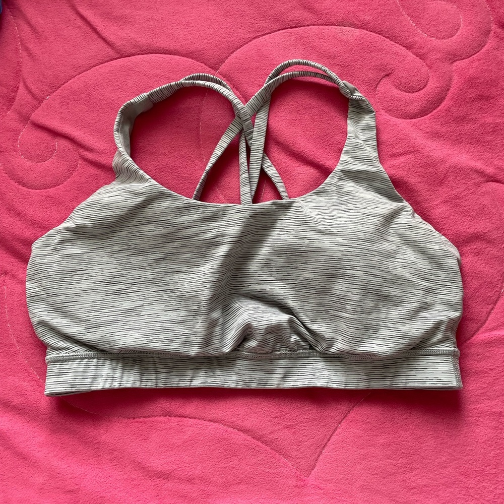 Lululemon Energy Bra Grey Pattern Size 12